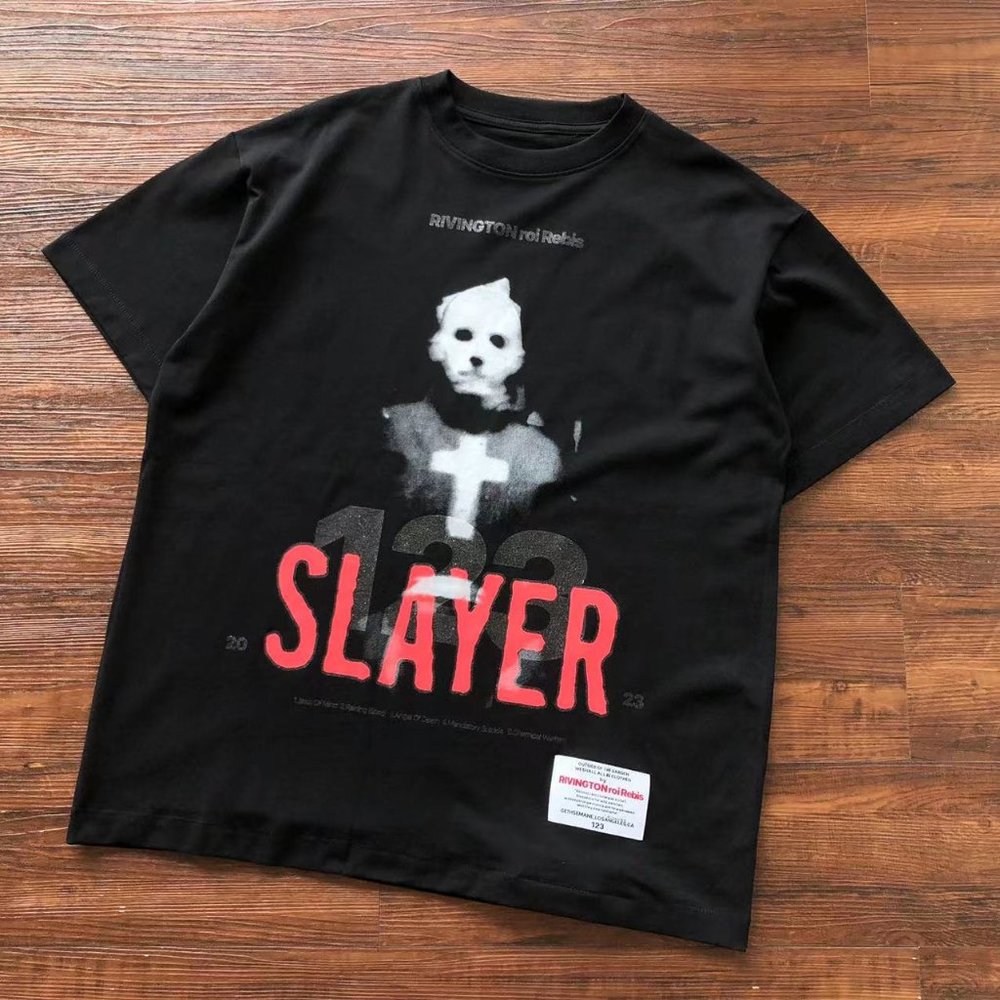 Rivingtonroi Rebis123 Black Short-Sleeved Cross Digital Print T-Shirt